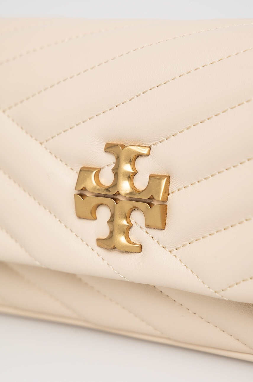 Tory Burch Кожена чанта в бежово - Pepit.bg