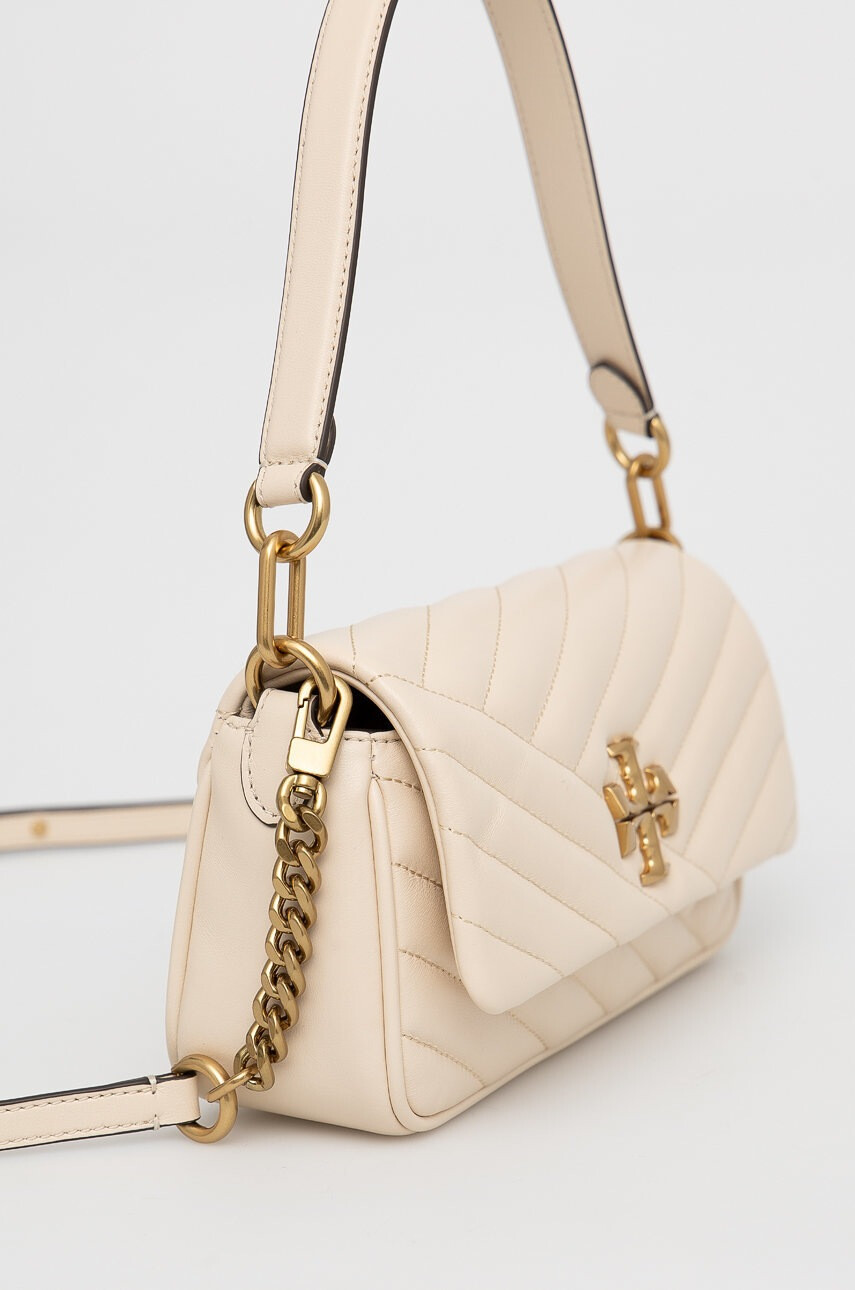 Tory Burch Кожена чанта в бежово - Pepit.bg