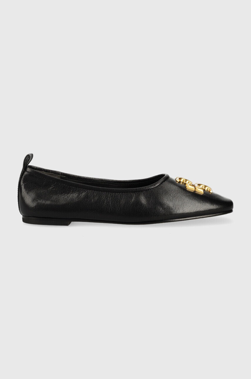 Tory Burch Кожени балеринки Eleanor Ballet в черно 141296-006 - Pepit.bg