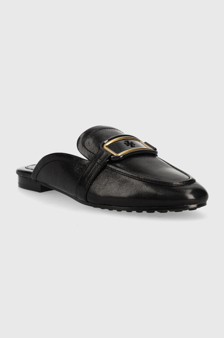 Tory Burch Кожени чехли Georgia в черно - Pepit.bg