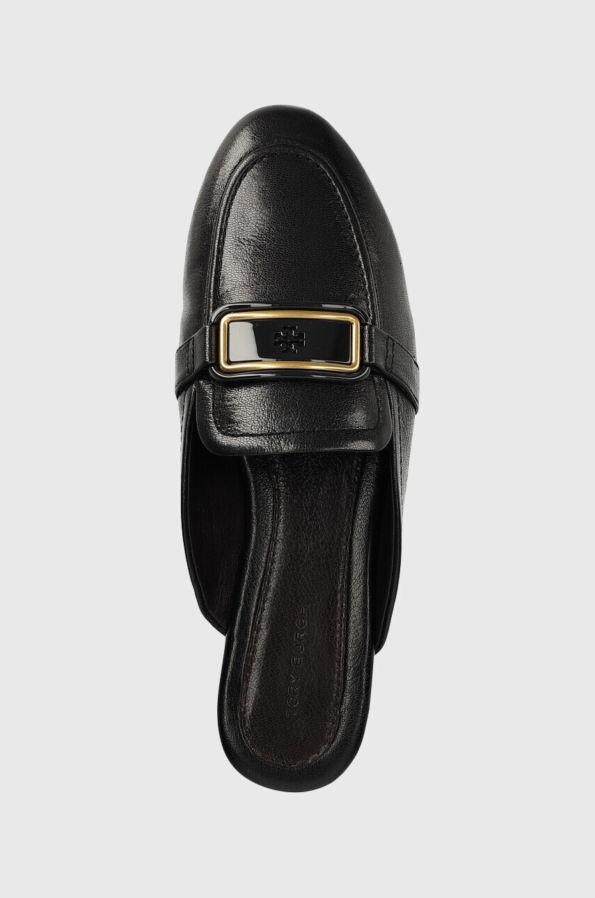 Tory Burch Кожени чехли Georgia в черно - Pepit.bg