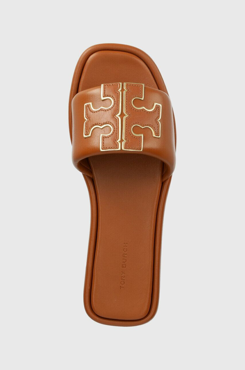 Tory Burch Кожени чехли Double T Sport Slide - Pepit.bg