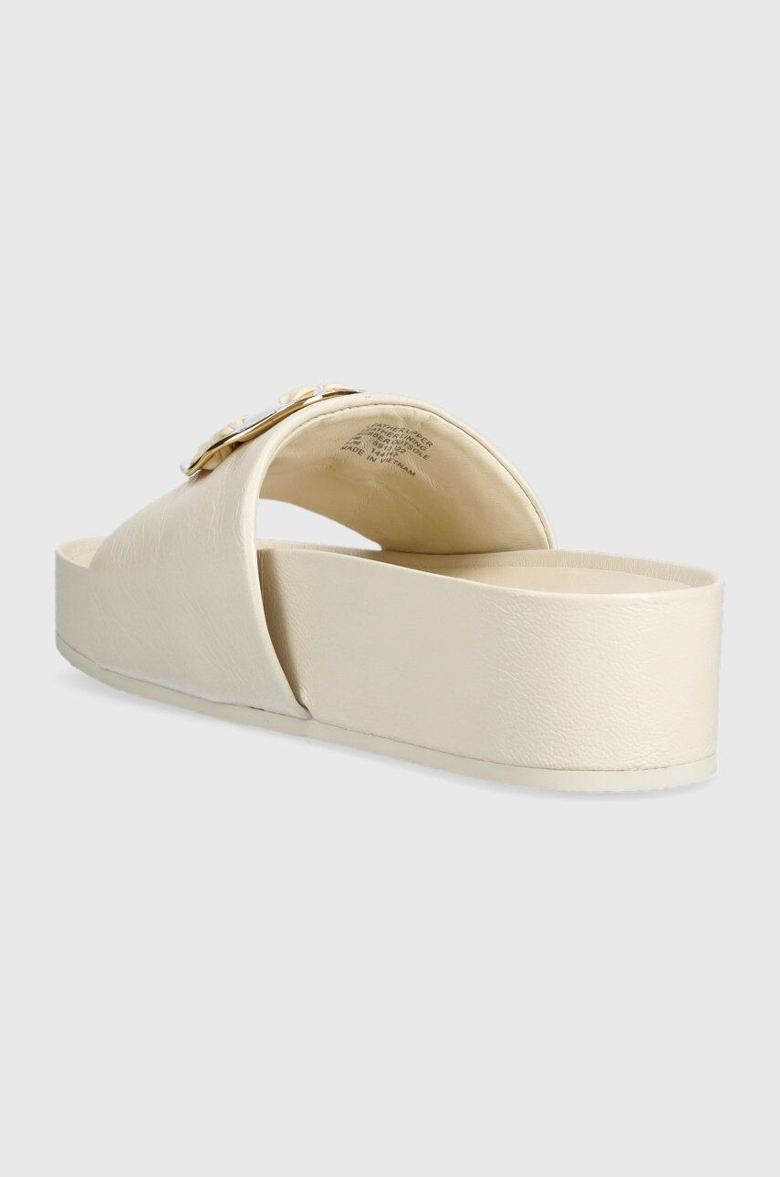 Tory Burch Кожени чехли Woven в бежово с платформа 144147-250 - Pepit.bg