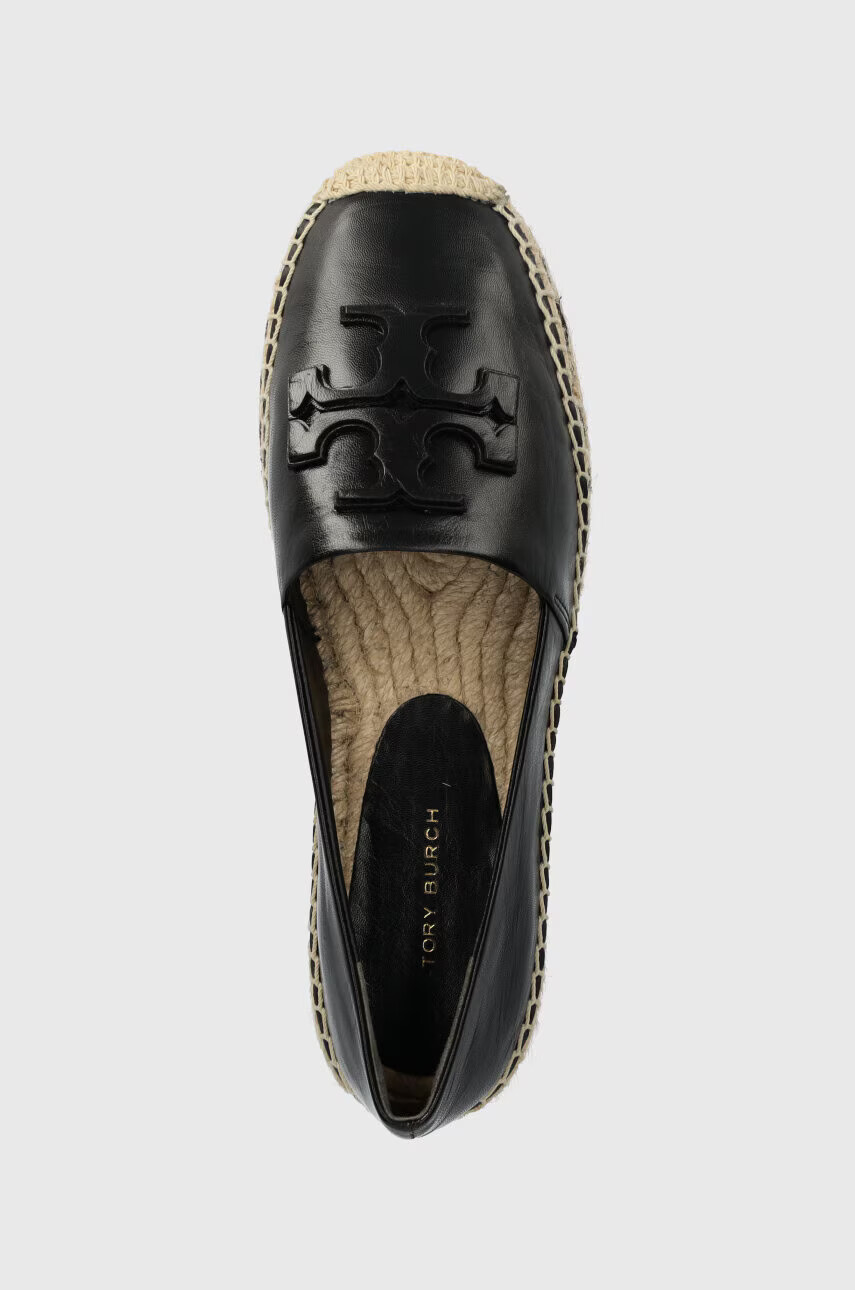 Tory Burch Кожени еспадрили 144346-006 в черно Platform Espadrille - Pepit.bg