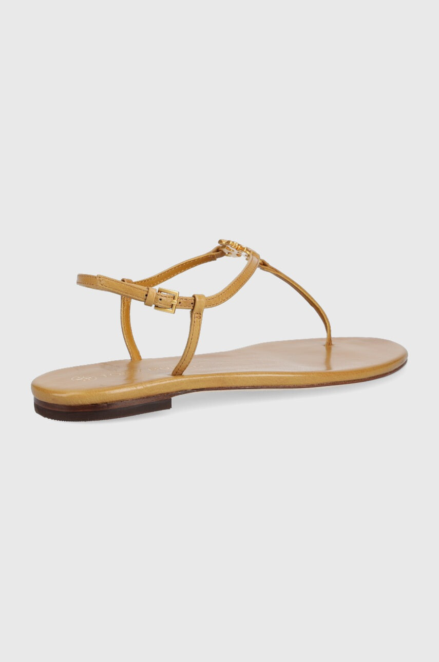 Tory Burch Кожени сандали Capri в кафяво - Pepit.bg