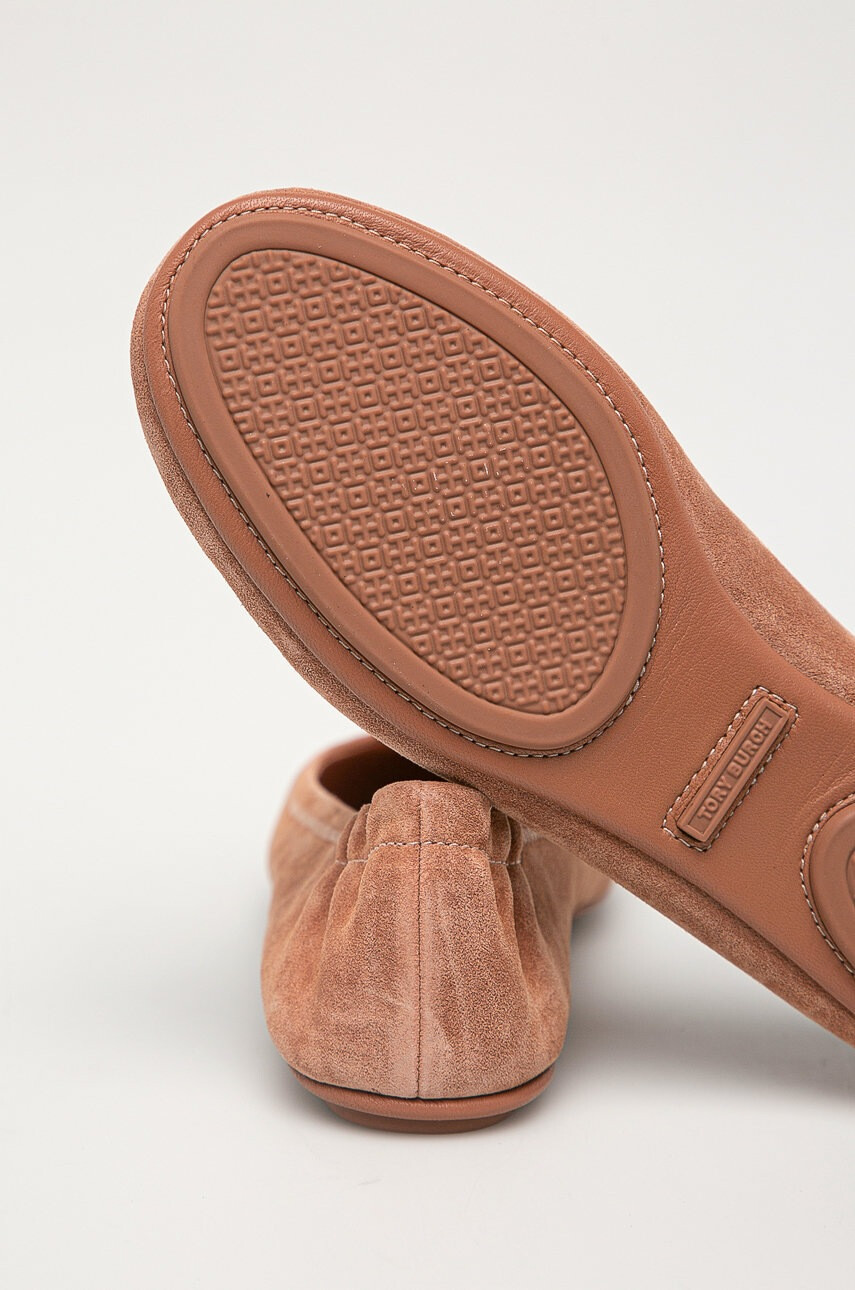 Tory Burch Велурени балеринки - Pepit.bg