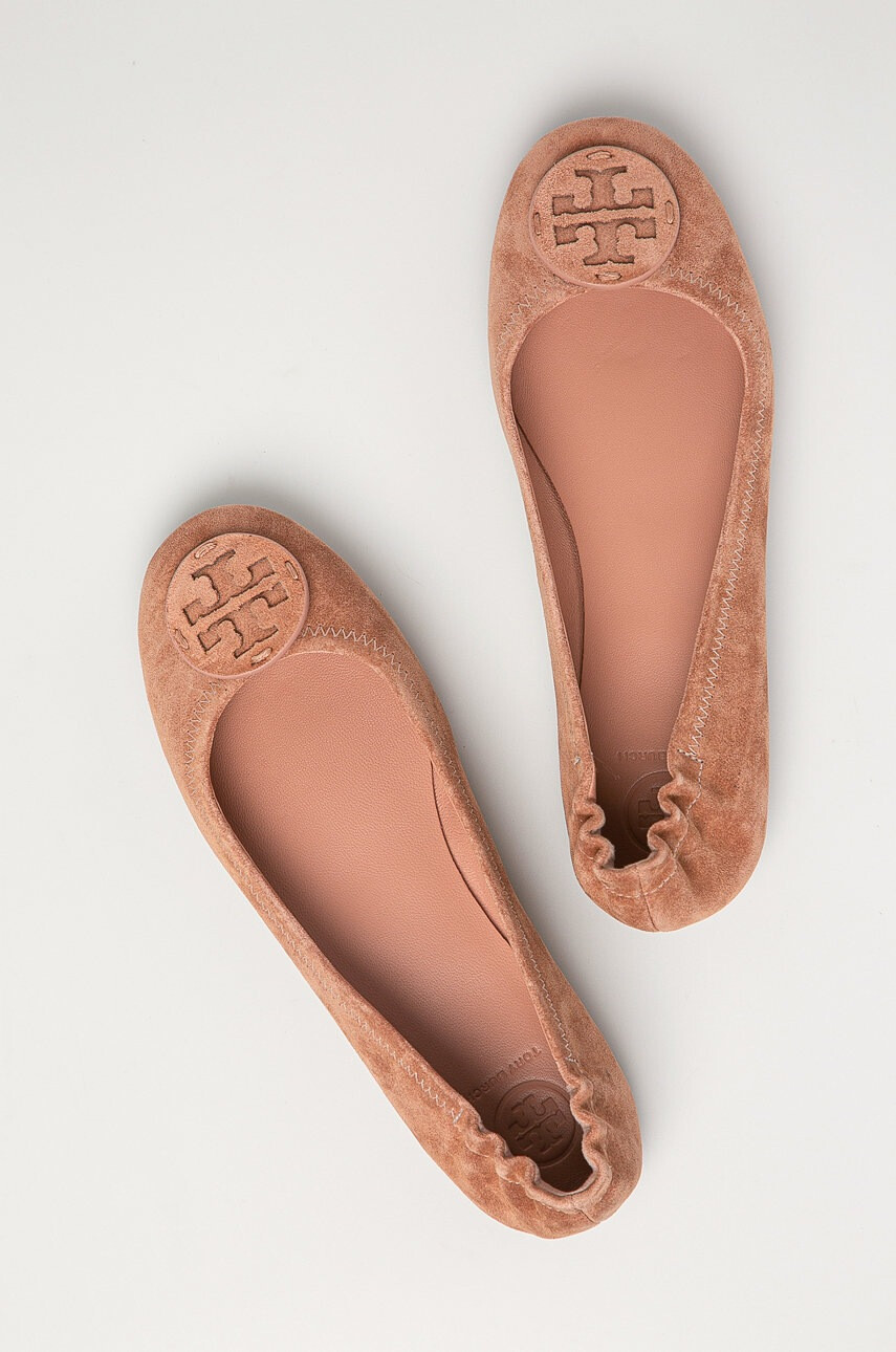 Tory Burch Велурени балеринки - Pepit.bg