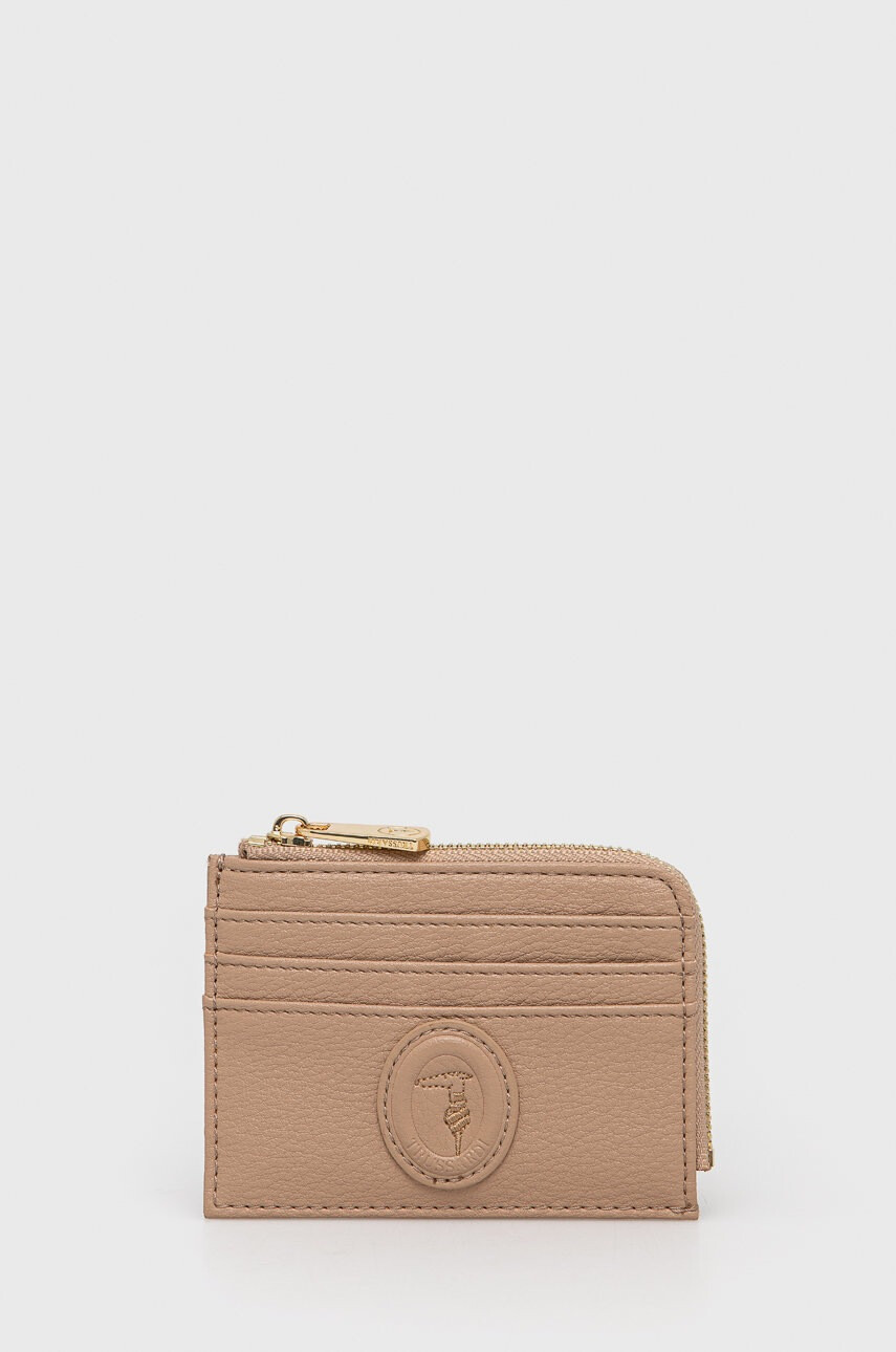 Trussardi Калъф за карти дамски в черно - Pepit.bg