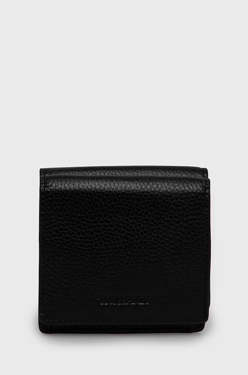 Trussardi Кожен портфейл мъжки в черно - Pepit.bg