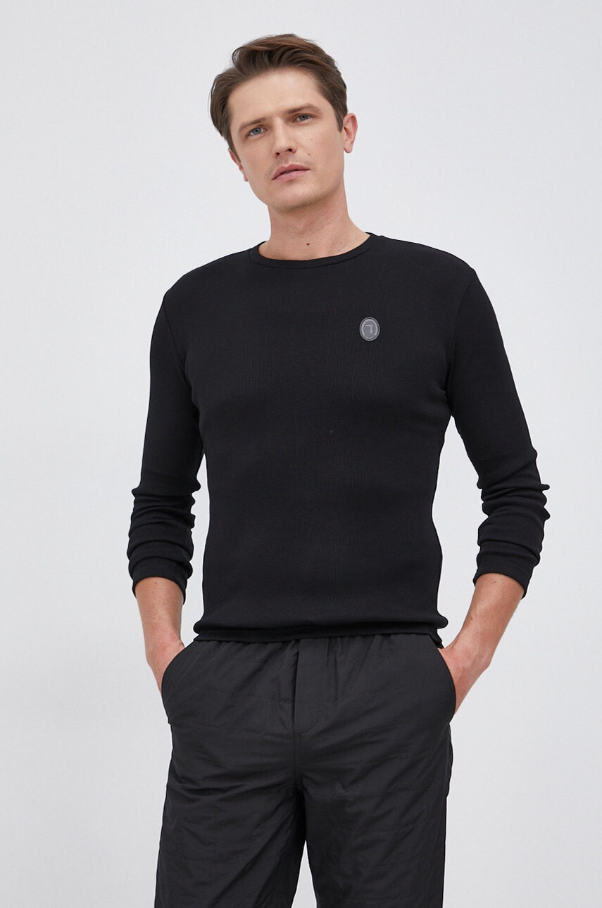 Trussardi Памучна блуза с дълги ръкави - Pepit.bg