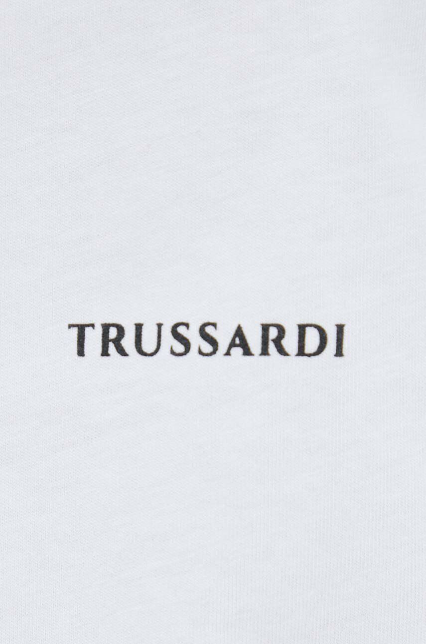 Trussardi Памучна тениска в бяло - Pepit.bg