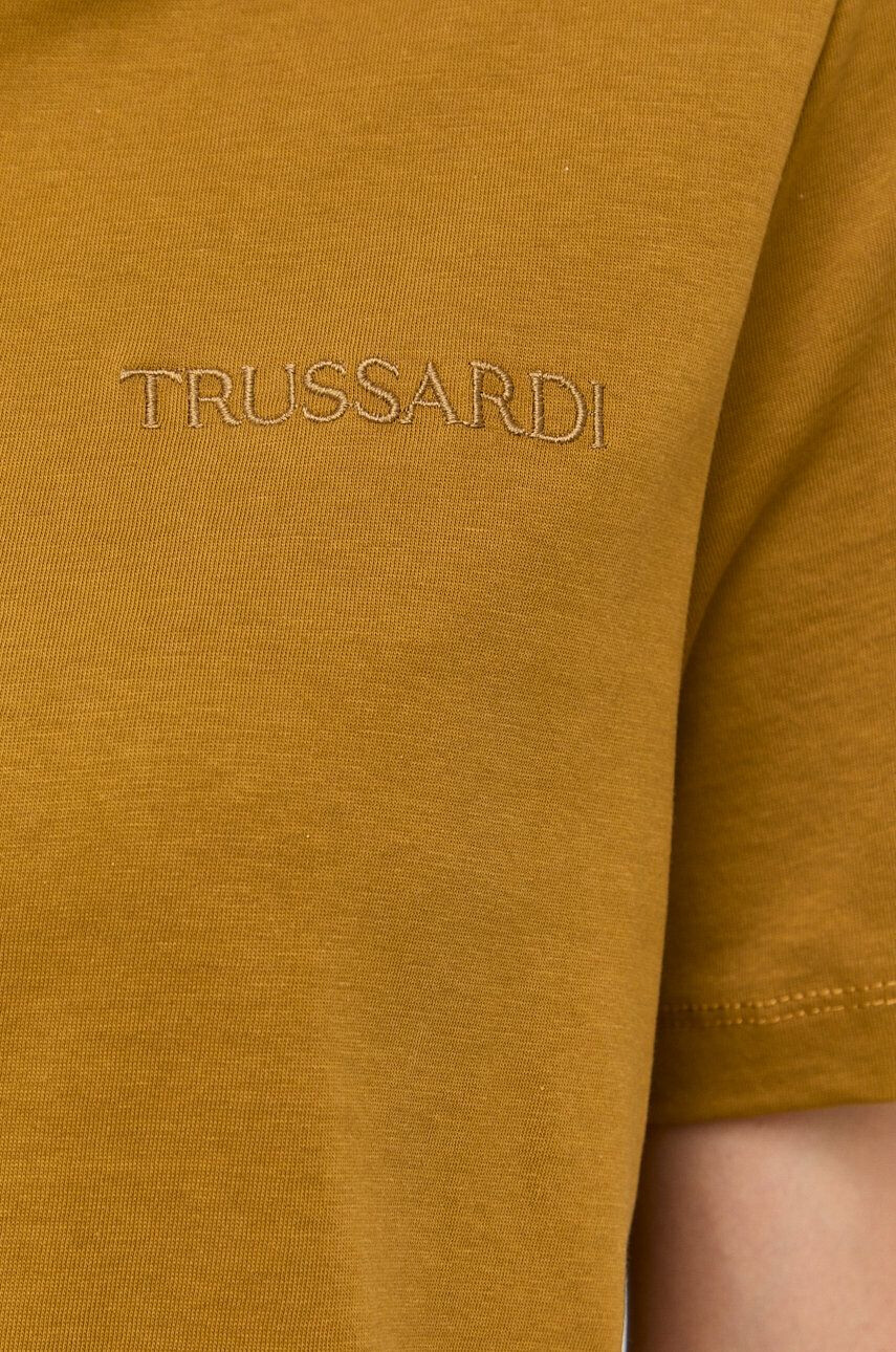 Trussardi Памучна тениска в бяло - Pepit.bg