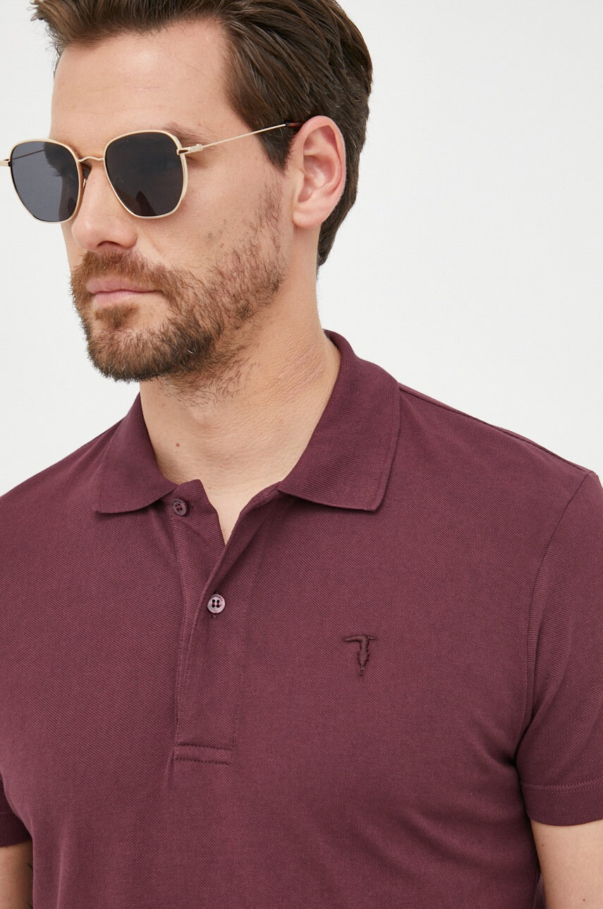 Trussardi Памучна тениска с яка - Pepit.bg