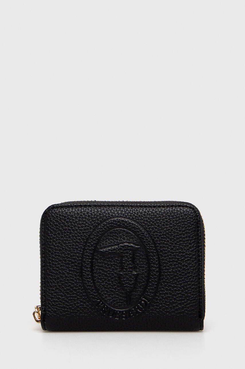 Trussardi Портфейл дамски в черно - Pepit.bg