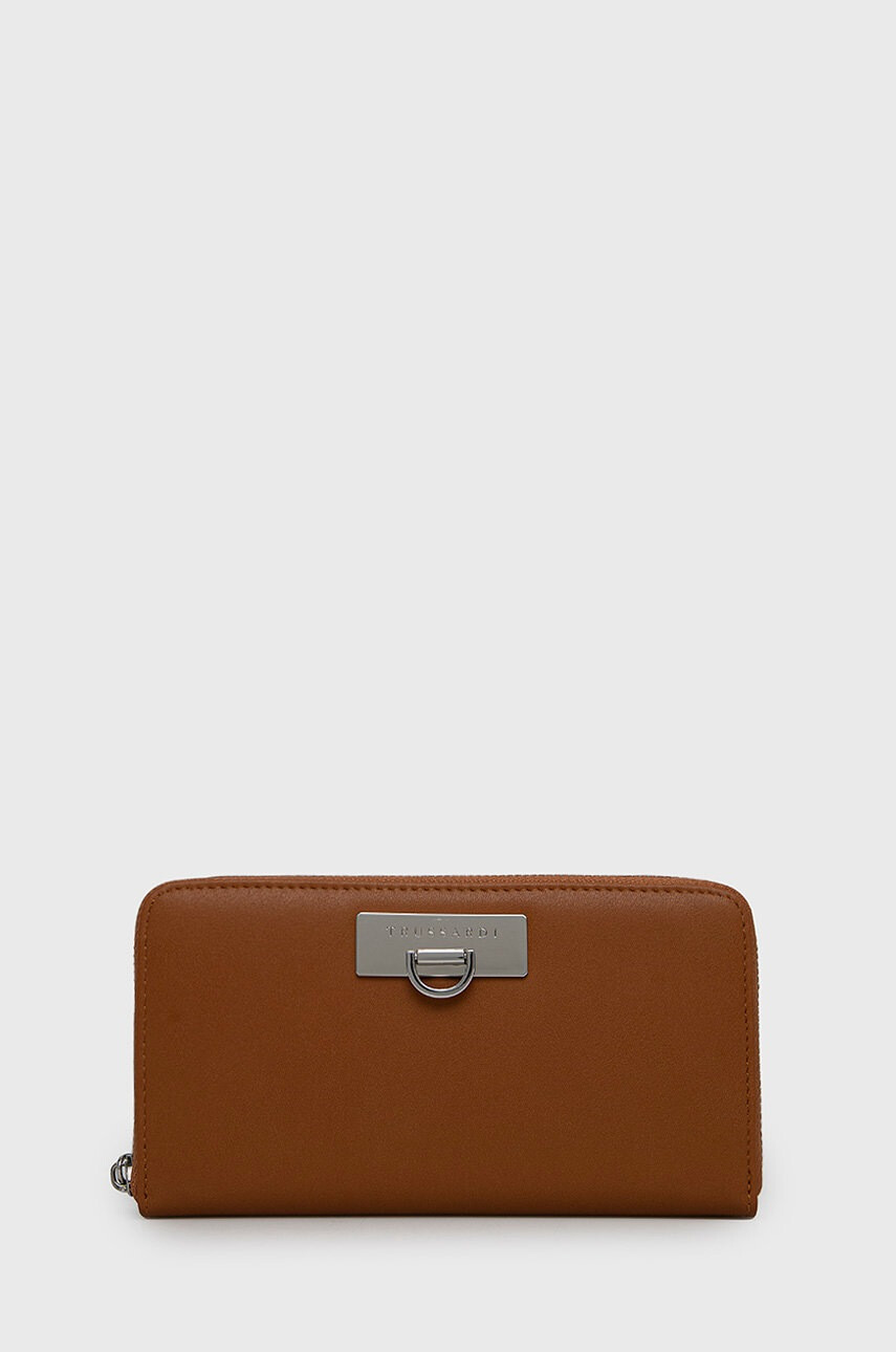 Trussardi Портфейл дамски в кафяво - Pepit.bg