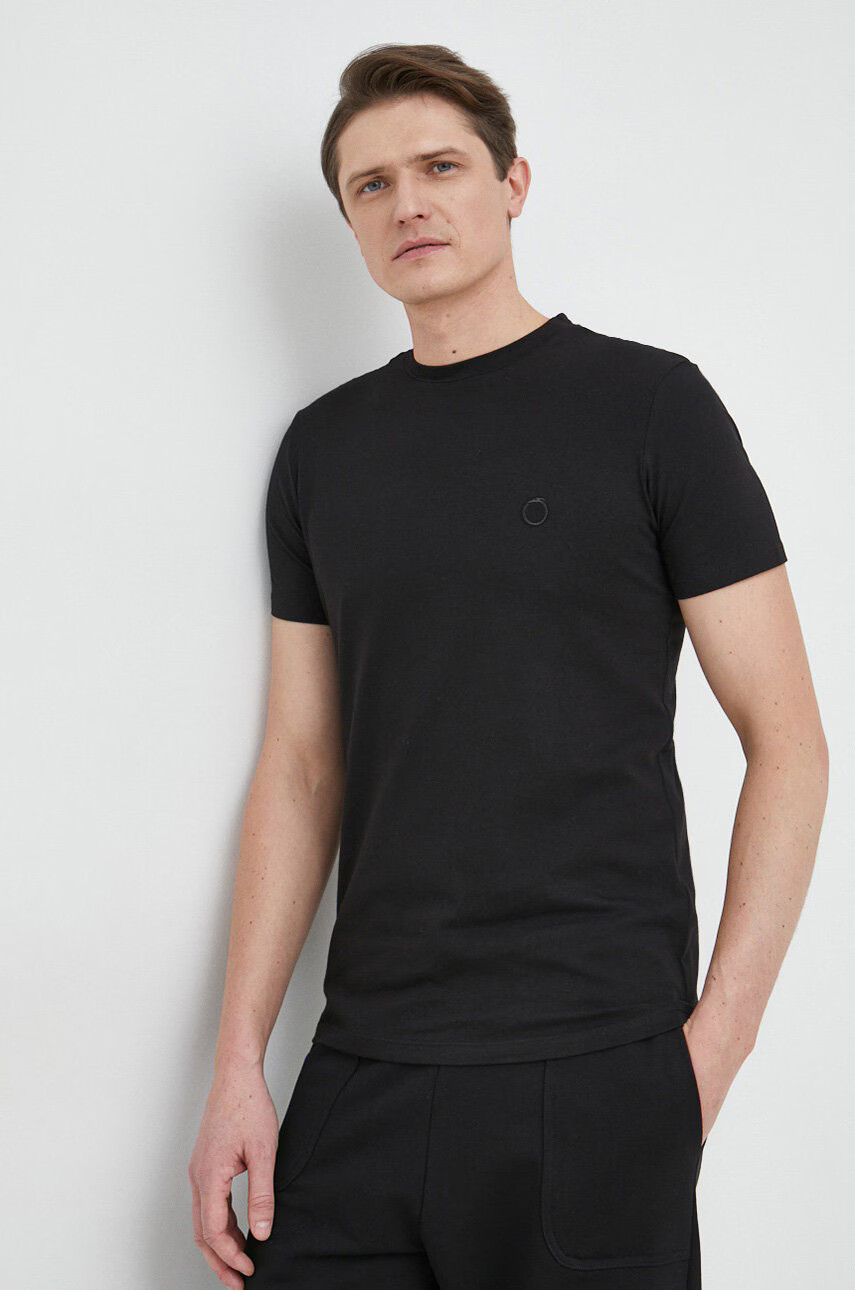 Trussardi Тениска в черно с изчистен дизайн - Pepit.bg