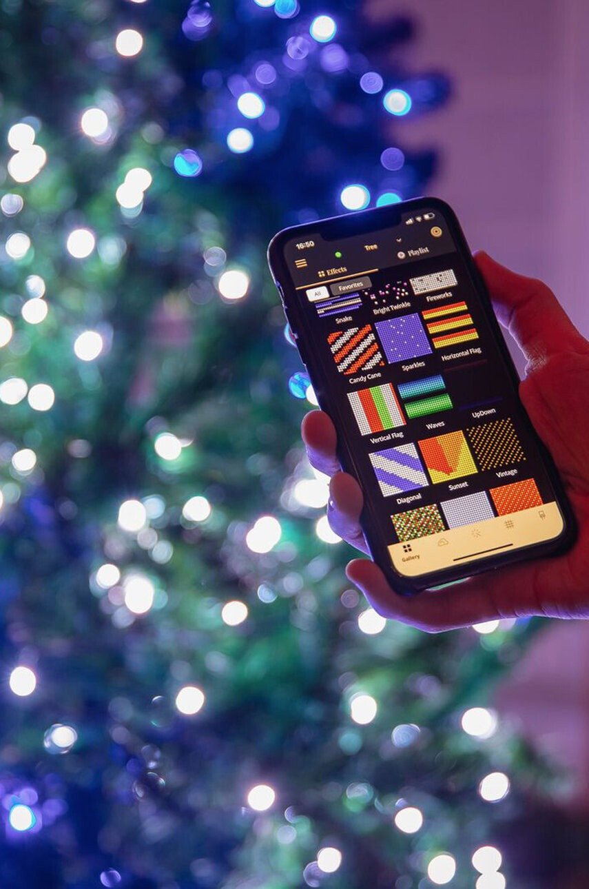Twinkly Интелигентни лампички за коледна елха 100 LED RGB 8mb - Pepit.bg