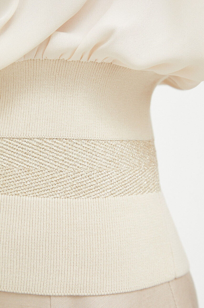 Twinset Блуза Maglia в бежово с изчистен дизайн - Pepit.bg