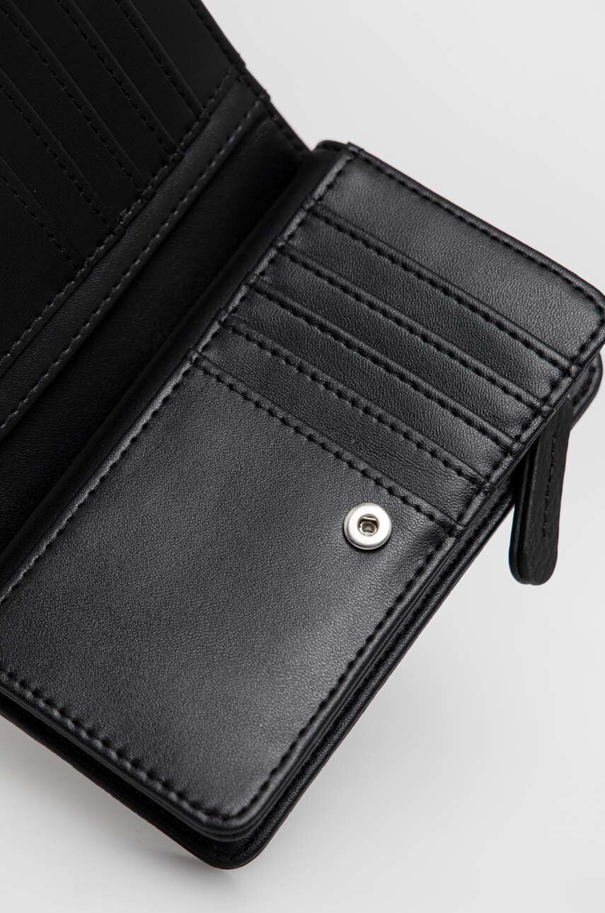 Twinset Кожен портфейл дамски в черно - Pepit.bg