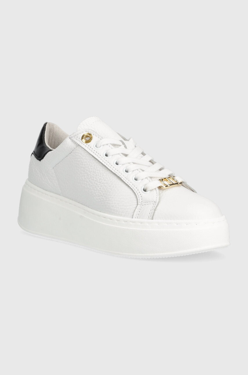 Twinset Кожени маратонки в бяло 231TCP110 - Pepit.bg