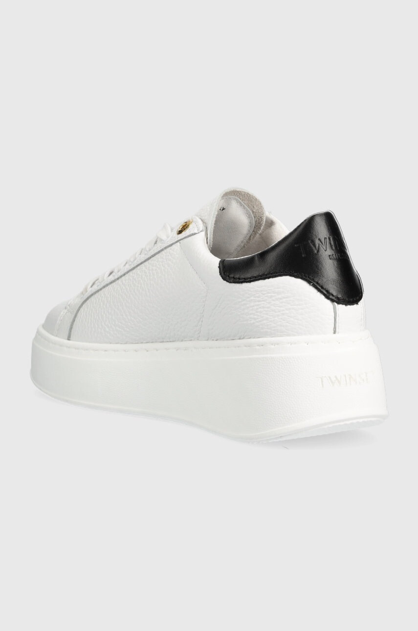 Twinset Кожени маратонки в бяло 231TCP110 - Pepit.bg