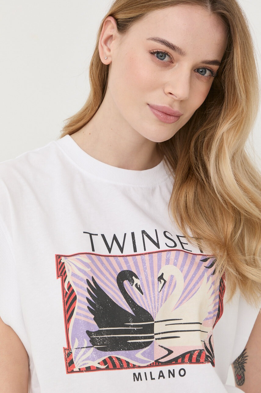 Twinset Памучна тениска - Pepit.bg
