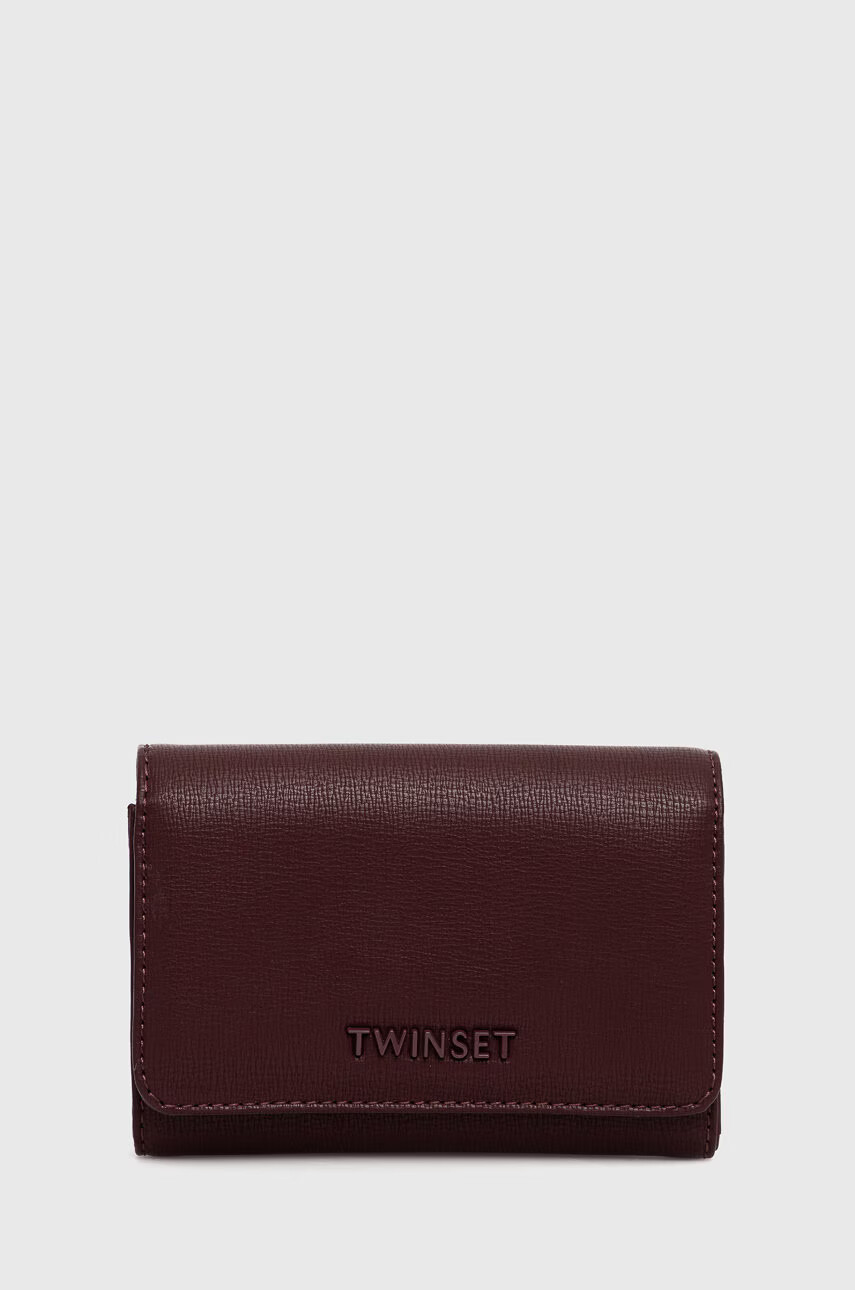 Twinset Портфейл дамски в бордо - Pepit.bg