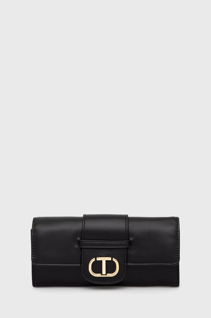 Twinset Портфейл дамски в черно - Pepit.bg