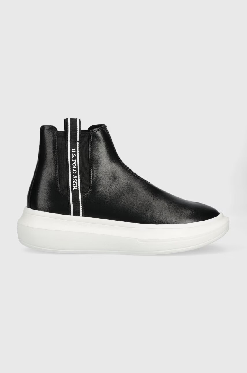 U.S. Polo Assn. Боти челси Helis в черно с платформа - Pepit.bg