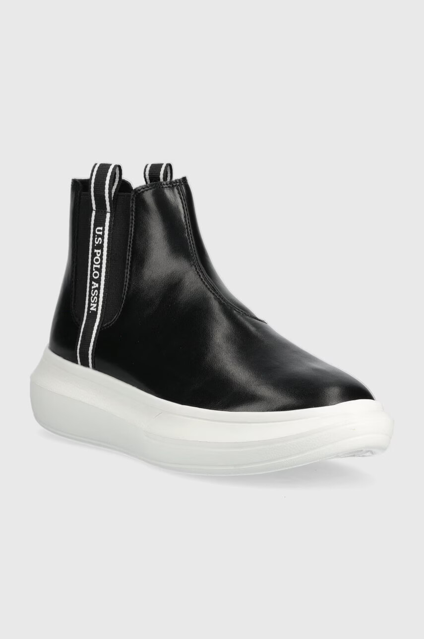 U.S. Polo Assn. Боти челси Helis в черно с платформа - Pepit.bg