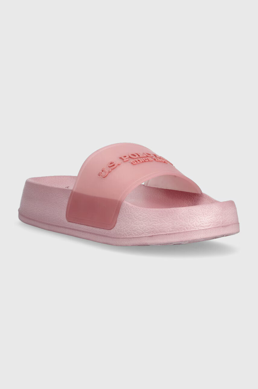 U.S. Polo Assn. Чехли AMAMI в розово с платформа AMAMI001D - Pepit.bg