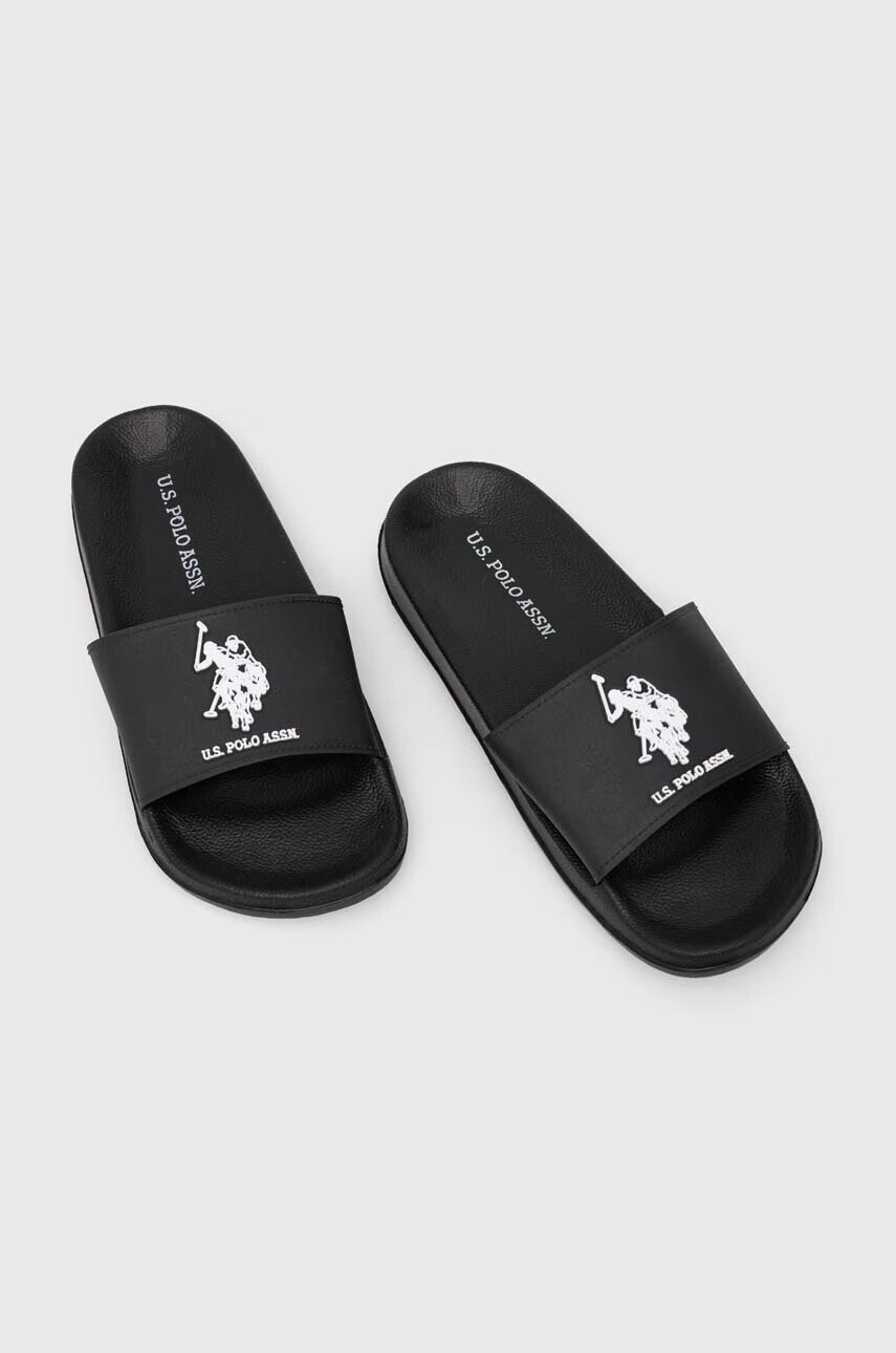 U.S. Polo Assn. Чехли GAVIO в черно GAVIO003M - Pepit.bg