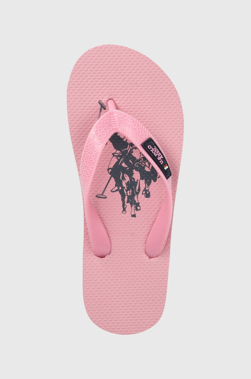 U.S. Polo Assn. Детски джапанки в розово - Pepit.bg
