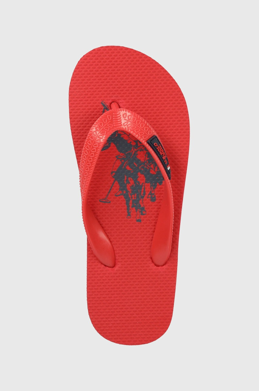 U.S. Polo Assn. Детски джапанки в червено - Pepit.bg
