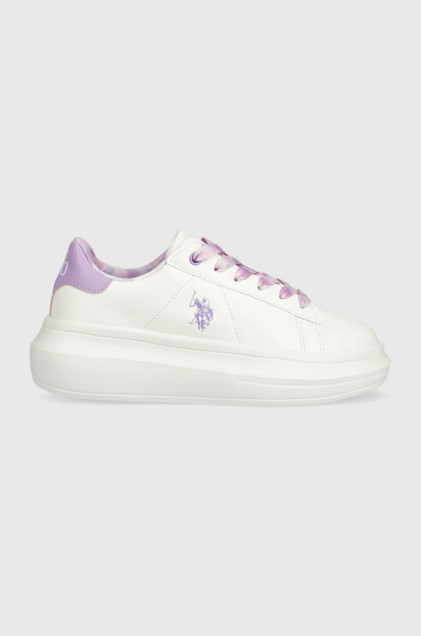 U.S. Polo Assn. Детски маратонки в бяло - Pepit.bg