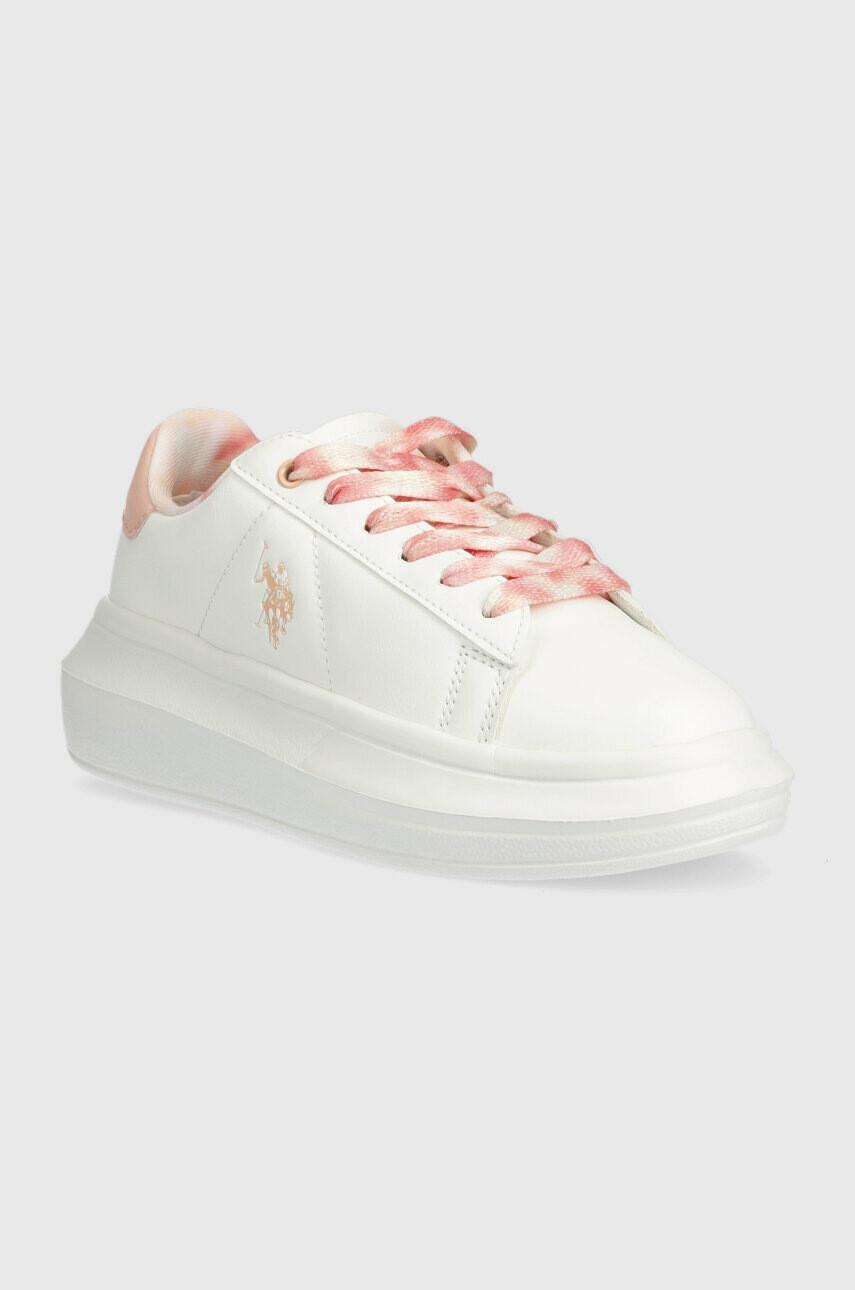 U.S. Polo Assn. Детски маратонки в бяло - Pepit.bg
