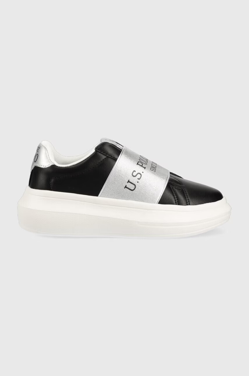 U.S. Polo Assn. Детски маратонки в черно - Pepit.bg