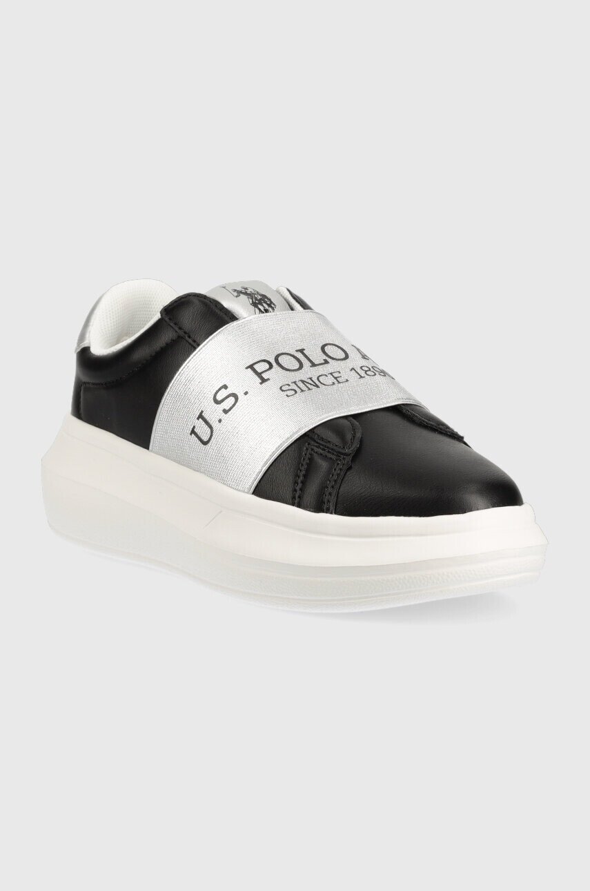 U.S. Polo Assn. Детски маратонки в черно - Pepit.bg