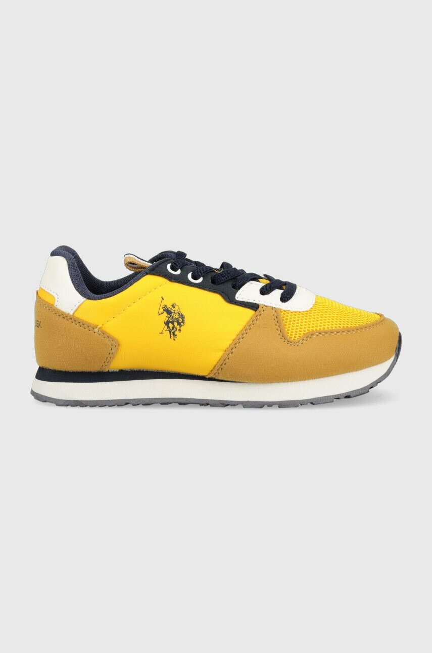 U.S. Polo Assn. Детски маратонки в жълто - Pepit.bg