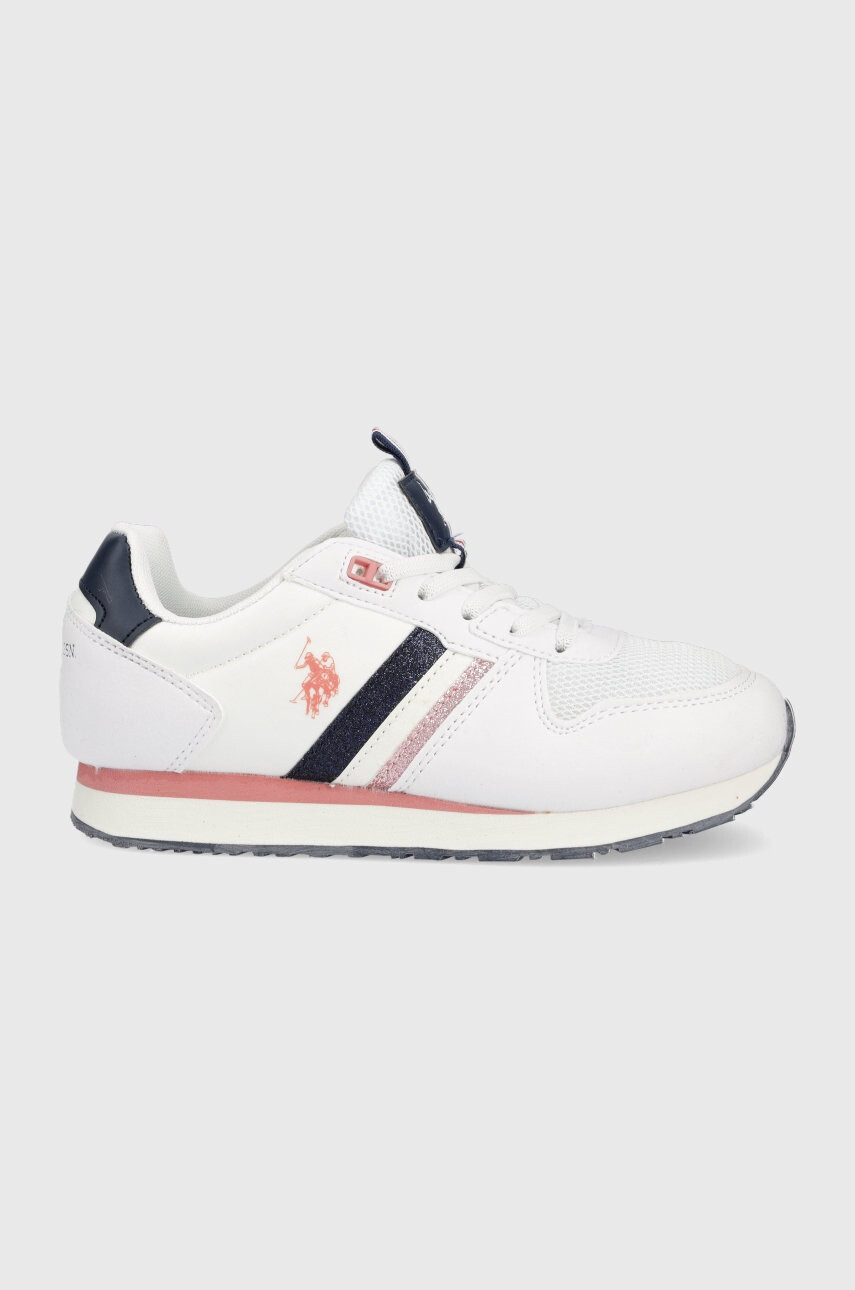 U.S. Polo Assn. Детски маратонки в бяло - Pepit.bg
