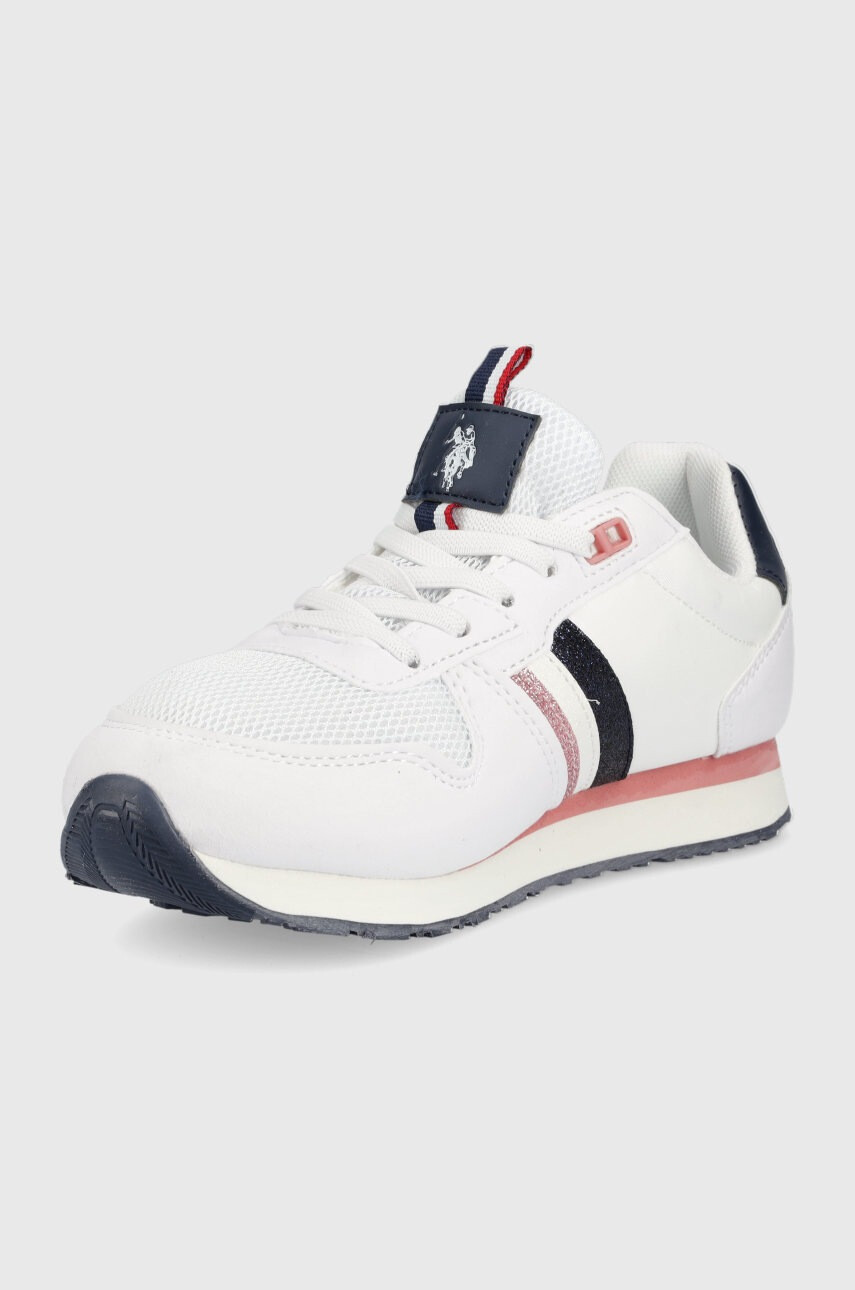 U.S. Polo Assn. Детски маратонки в бяло - Pepit.bg