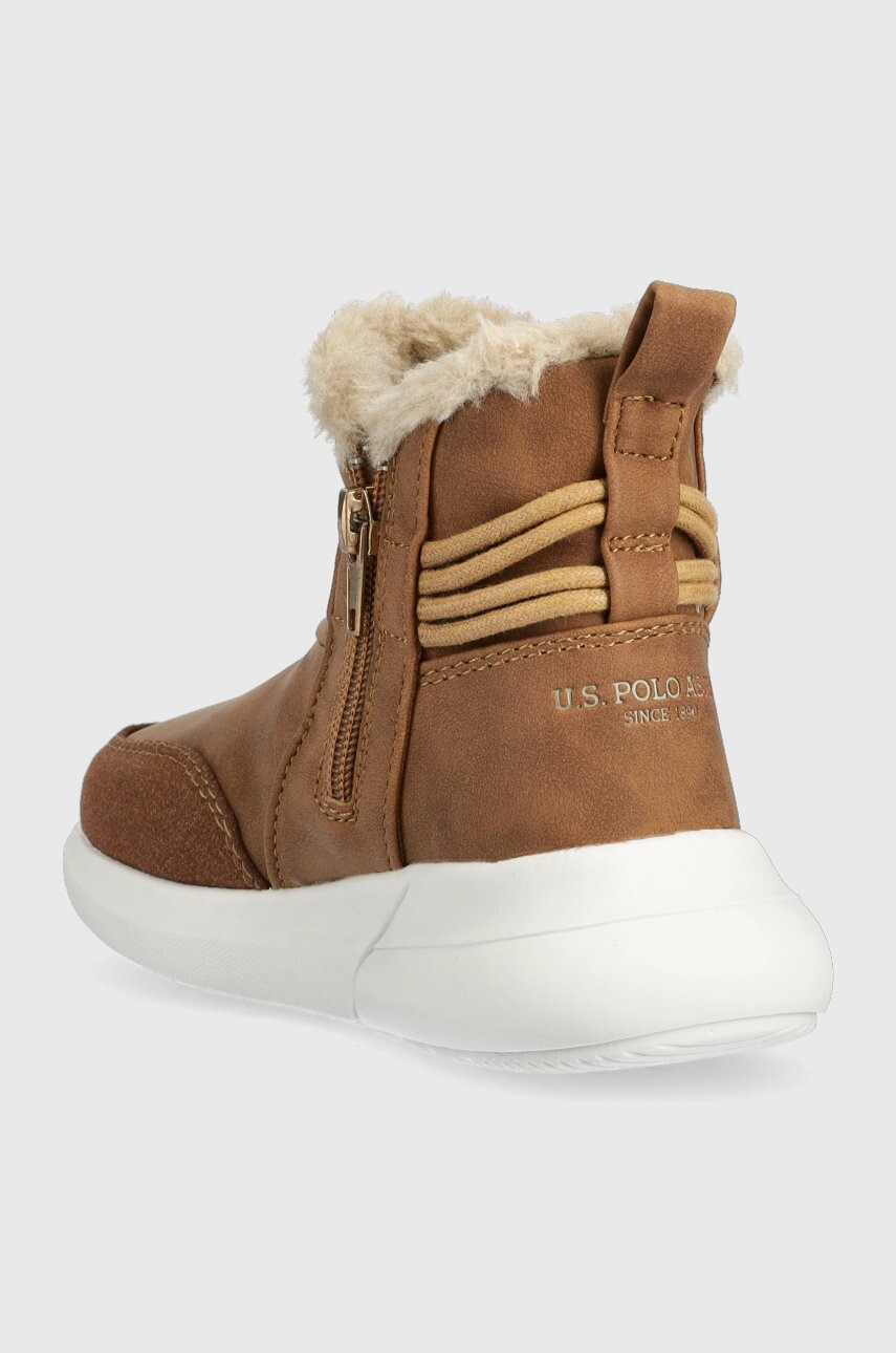 U.S. Polo Assn. Детски зимни обувки в кафяво - Pepit.bg