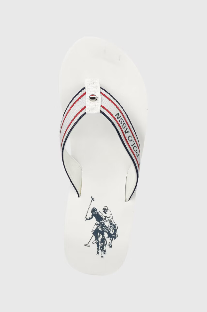 U.S. Polo Assn. Джапанки CHANY в бяло със скосена платформа CHANY003D - Pepit.bg