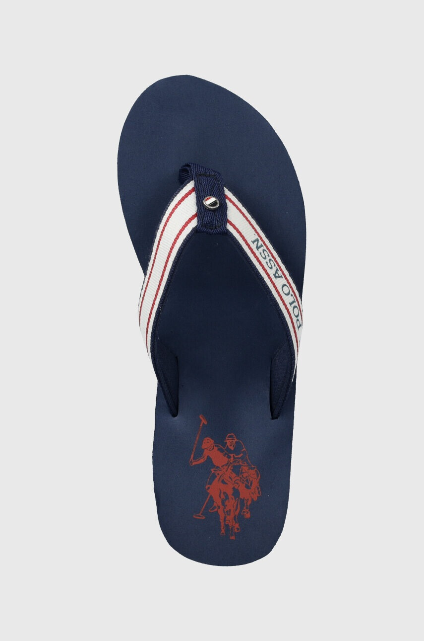 U.S. Polo Assn. Джапанки CHANY в тъмносиньо със скосена платформа CHANY003D - Pepit.bg