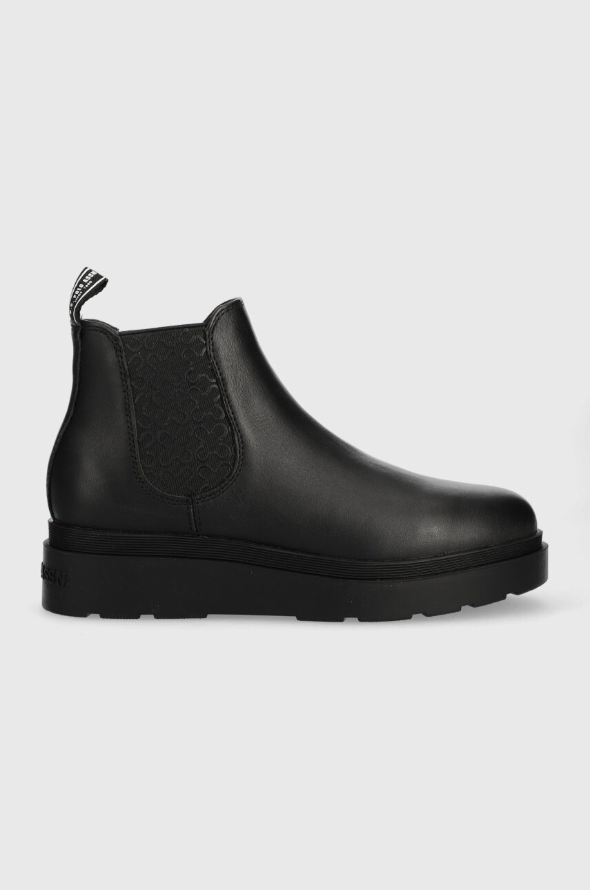 U.S. Polo Assn. Кожени боти челси Penny в черно с платформа - Pepit.bg