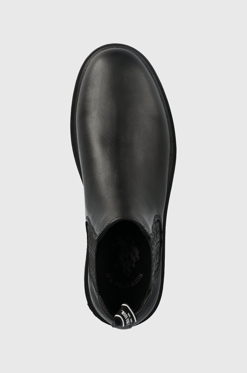 U.S. Polo Assn. Кожени боти челси Penny в черно с платформа - Pepit.bg