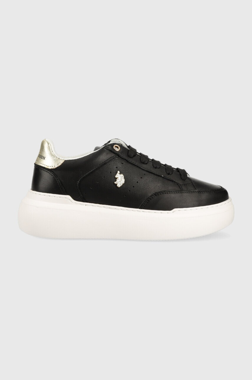 U.S. Polo Assn. Кожени маратонки ARTIDE в черно ARTIDE001D - Pepit.bg