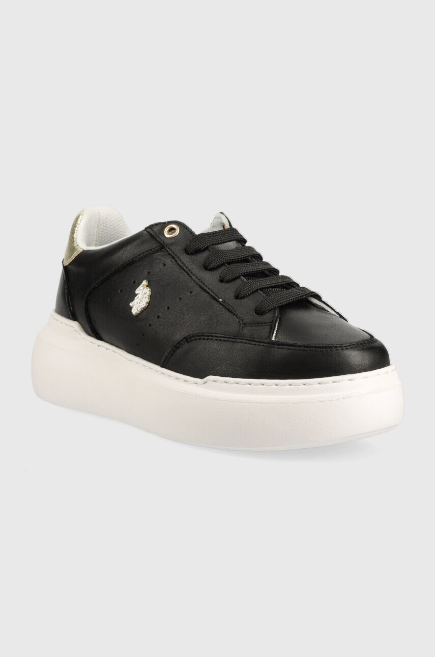 U.S. Polo Assn. Кожени маратонки ARTIDE в черно ARTIDE001D - Pepit.bg