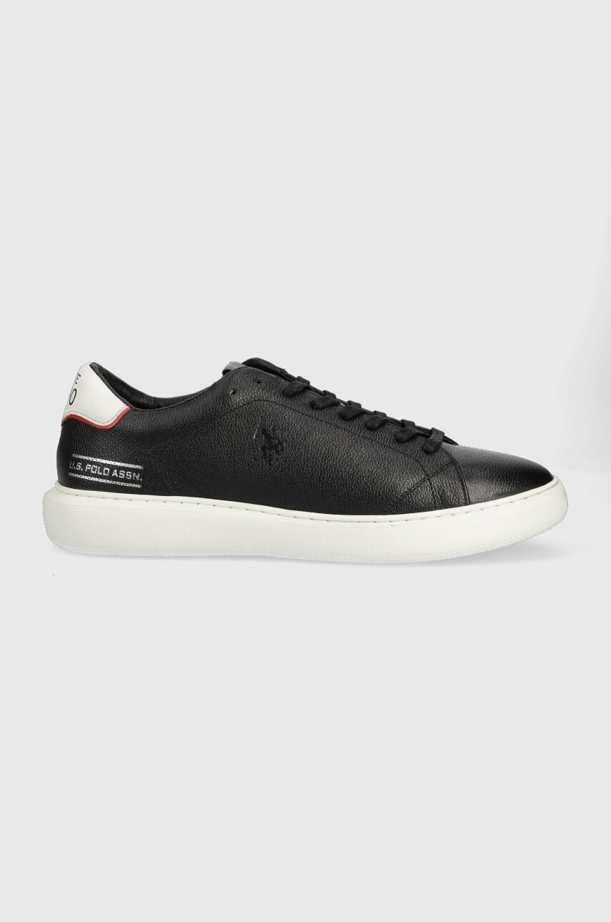 U.S. Polo Assn. Кожени маратонки Cryme в черно - Pepit.bg