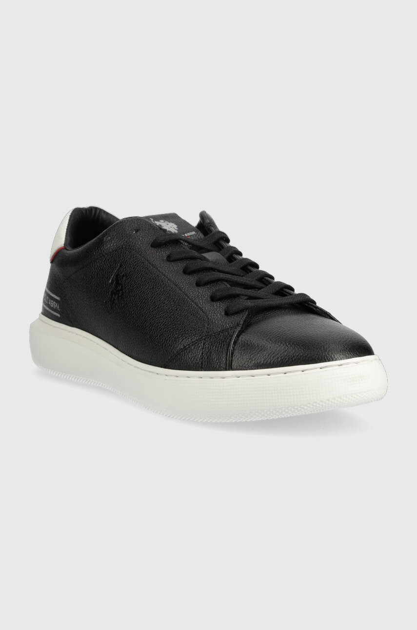 U.S. Polo Assn. Кожени маратонки Cryme в черно - Pepit.bg